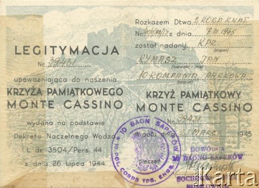 Dokument ze zbiorów Archiwum Ojców Franciszkanów w Polskiej Misji Katolickiej w Martin Coronado / Documento del Archivo de los Padres Franciscanos en la Misión Católica Polaca en Martin Coronado.