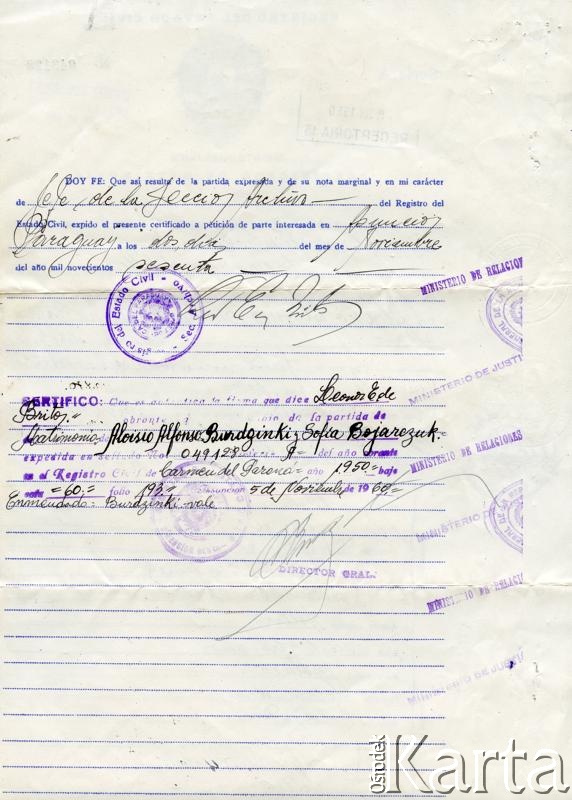 Dokument ze zbiorów Archiwum Ojców Franciszkanów w Polskiej Misji Katolickiej w Martin Coronado / Documento del Archivo de los Padres Franciscanos en la Misión Católica Polaca en Martin Coronado.