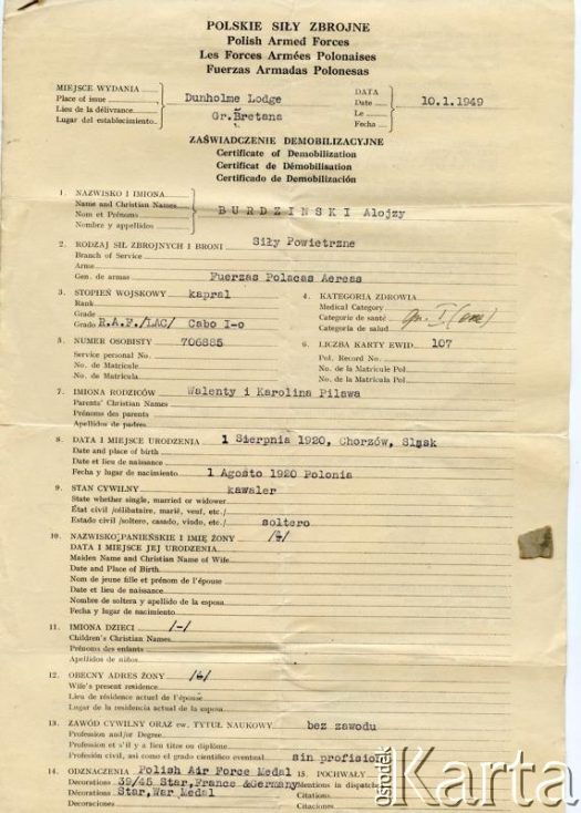 Dokument ze zbiorów Archiwum Ojców Franciszkanów w Polskiej Misji Katolickiej w Martin Coronado / Documento del Archivo de los Padres Franciscanos en la Misión Católica Polaca en Martin Coronado.