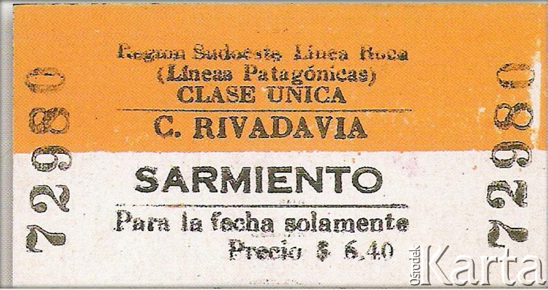 Fotografia ze zbiorów Museo Ferroportuario w Comodoro Rivadavia / Fotografía de la colección del Museo Ferroportuario en Comodoro Rivadavia.