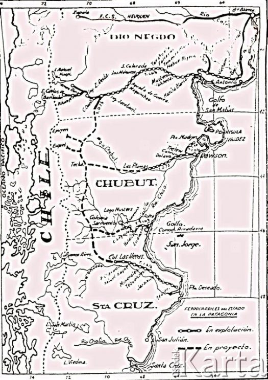 Fotografia ze zbiorów Museo Ferroportuario w Comodoro Rivadavia / Fotografía de la colección del Museo Ferroportuario en Comodoro Rivadavia.